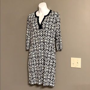 Banana Republic Geometric Diamond Print Dress Sml